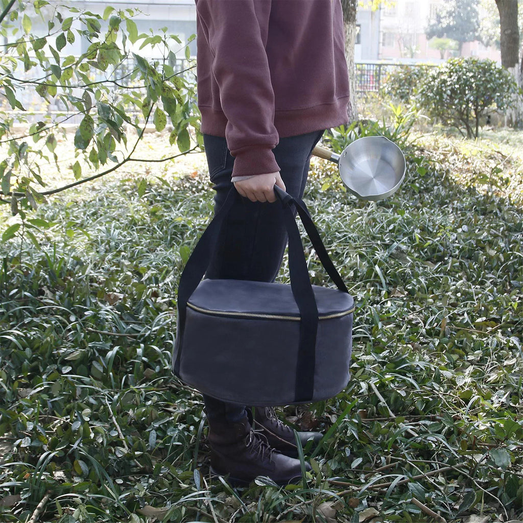 ,Fishing Accessories Cookware for 12" Container Bag ,exterior Handbag Multipurpose Dutch Durable Bag Activities Oven Gray Carry Camping - Storage BBQ