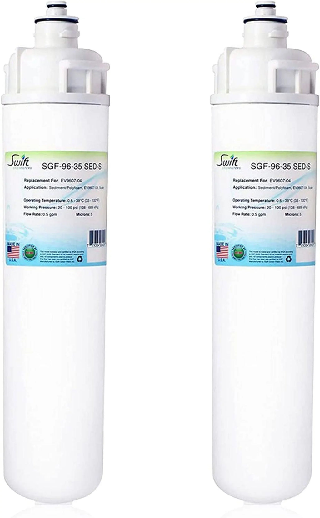 Compatible liquid in Swift Pack),Made SGF-96-35 Filter SED-S USA EV9607-04 (2 Filters Commercial Green for