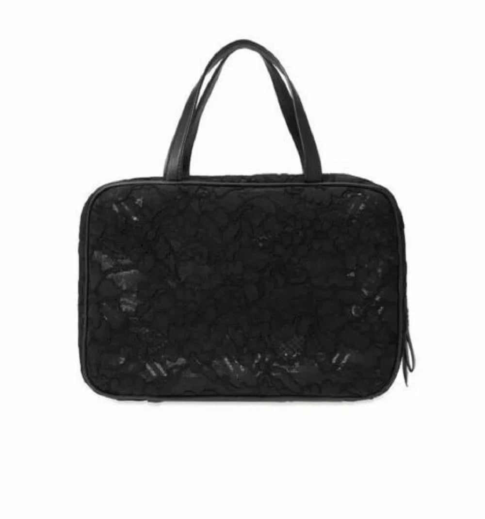 Floral Secret Bag Case & Cosmetics Black Lace Victoria's Clear Travel NWT Jetsetter