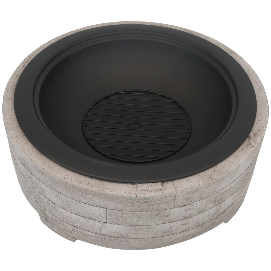 Faux - Spark Ring Sunnydaze Screen Stone 35" Fire with Pit Diameter
