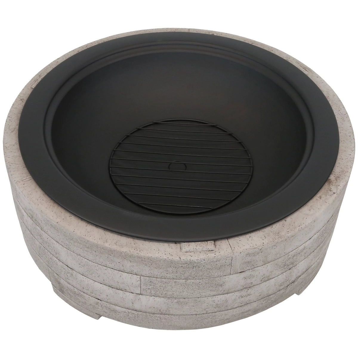 Faux - Spark Ring Sunnydaze Screen Stone 35" Fire with Pit Diameter