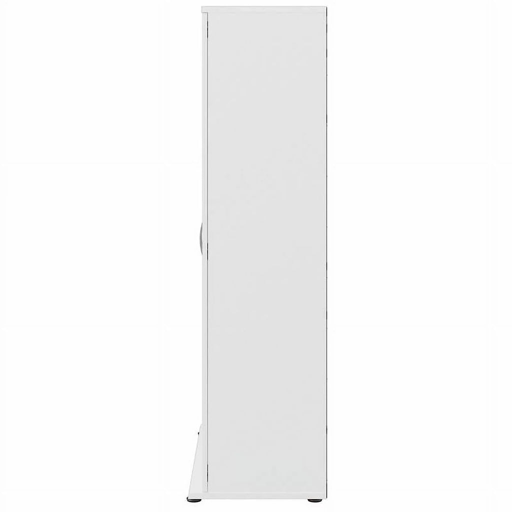 Row Cabinet Storage Engineered Tall in Wood - White Pemberly Garage