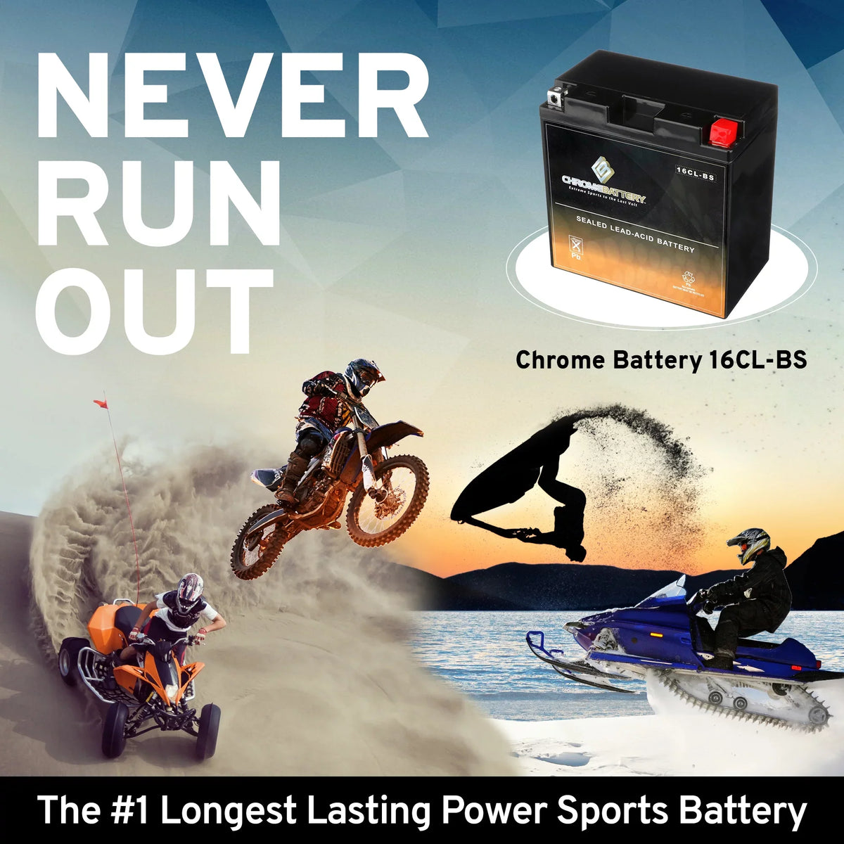 Ski) Kawasaki for Pwc Year Sx Battery (86-91) Ts, (jet Chrome Yb16cl-bs Battery Js300