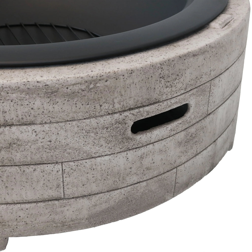 Faux - Spark Ring Sunnydaze Screen Stone 35" Fire with Pit Diameter