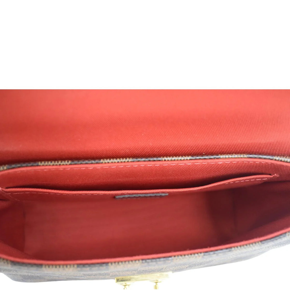 Easy Bag Leather Epi Cream Shoulder Strap Pouch On Pre-owned