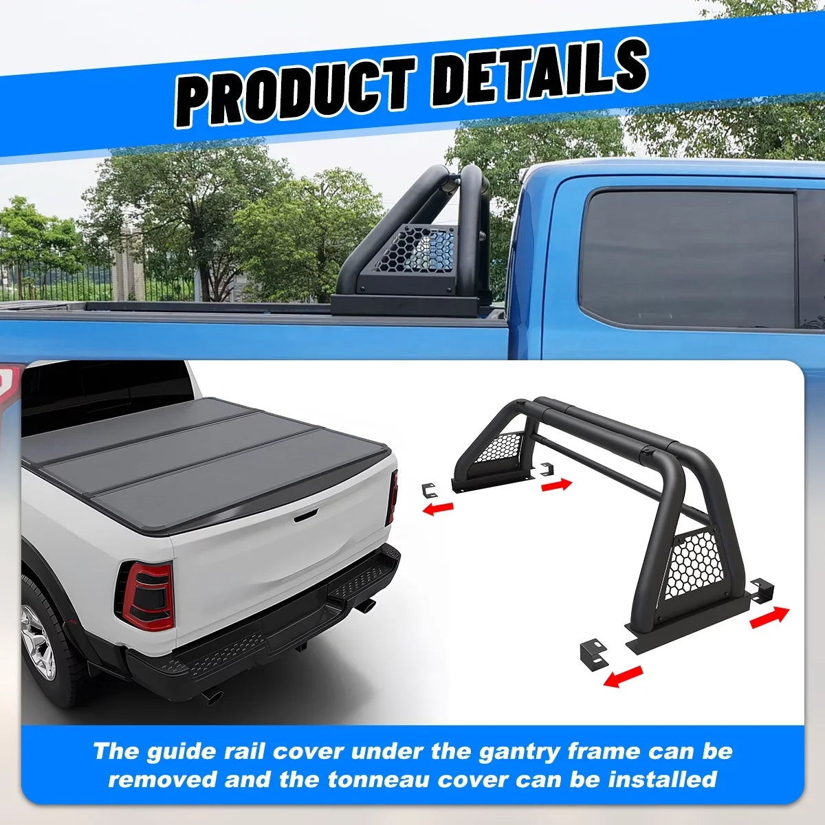 Sport 2000-2021 For Tundra Bar Toyota Chase Bed Roll Bar Adjustable Rack Truck