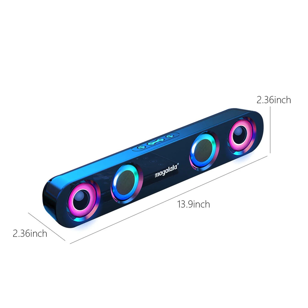 Bar Subwoofer Home Speaker Ersazi Long Bluetooth Video Clearance Strip Colorful Sound High Sound in Sound Speaker Tv Black Karaoke Adapter Dual Wireless Power Desktop