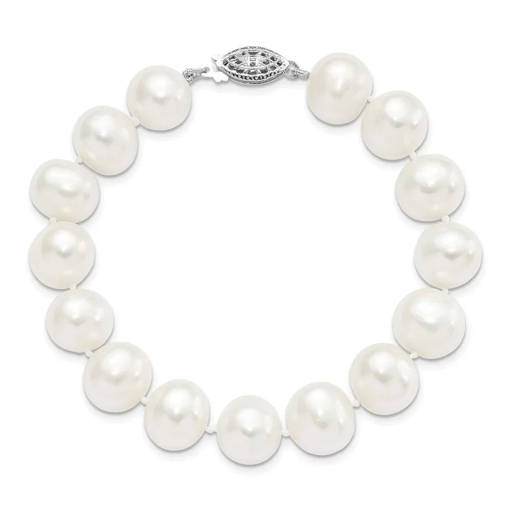 White Auriga Women Bracelet Silver 7.25inch for 925 Pearl Sterling