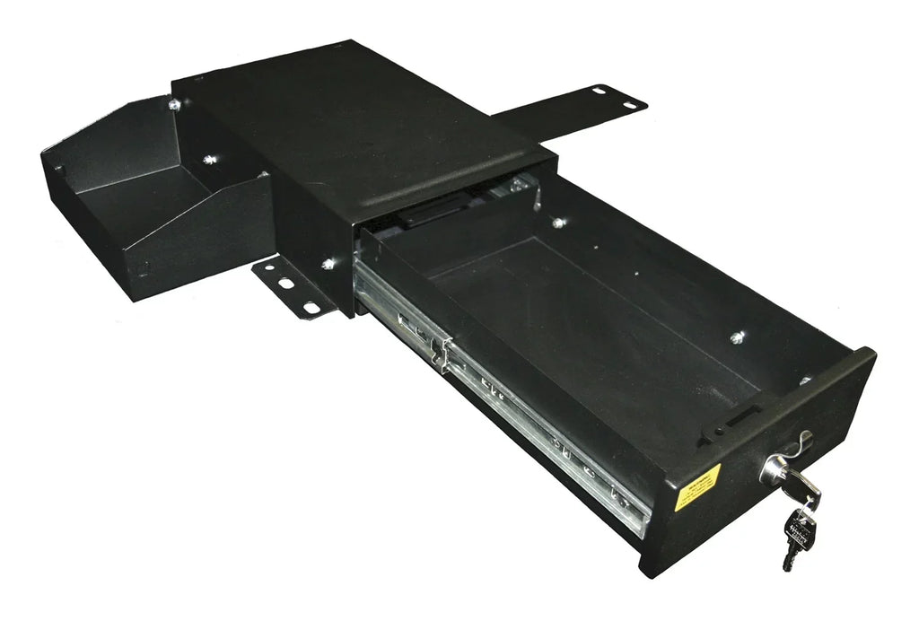 Black; - Drawer Passenger Side; Under Seat Security 256-01 1966-1977 Products Tuffy Bronco