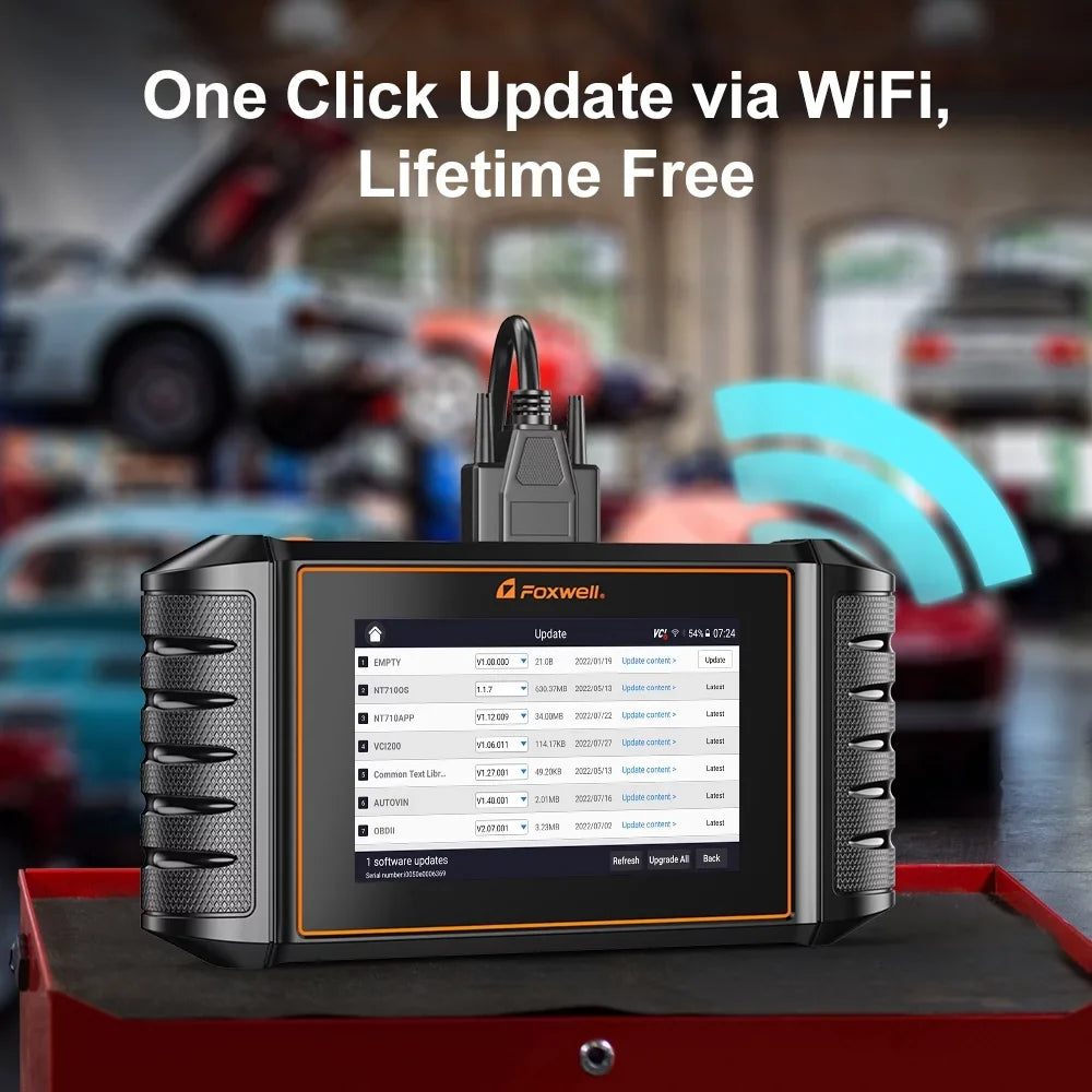 NT710 30+ Code Full Wireless Automotive Car Automotive Diagnostic Scanner Tool Control Foxwell Scanner Auto Scanner Analyzer Scan Reader Bi-Directional Service Scanner Reset OBD2 Automotive System