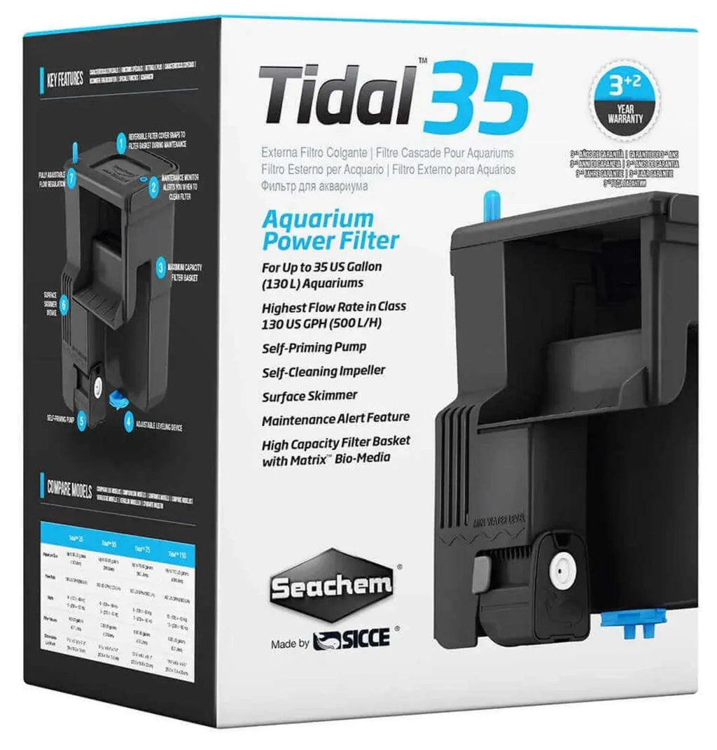 Power Tidal Gallon, Filter, Aquarium Seachem 35 Large