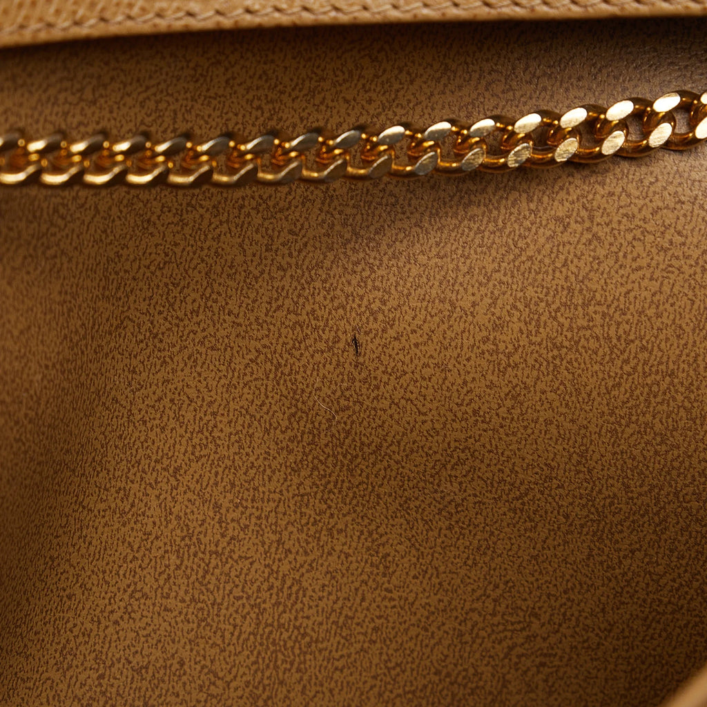 Authenticated Bag Crossbody Crossbody Calf (Good) Dior Brown Pre-Owned Unisex Leather Chain