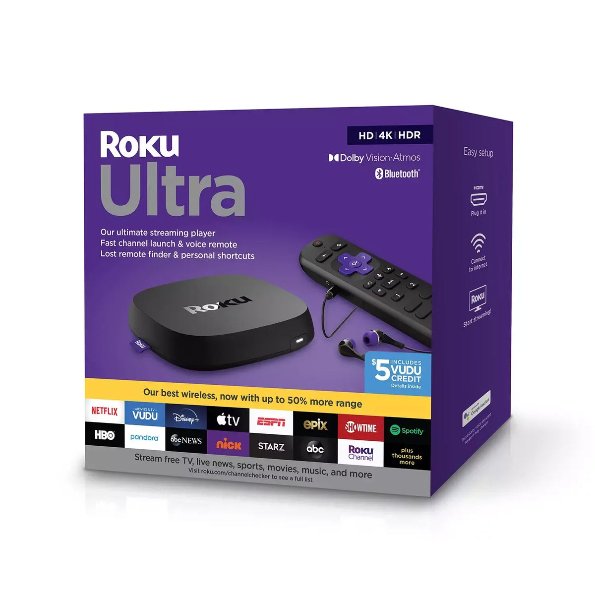 Media Restored 4800R Roku 2020 Vision Ultra Streaming (Refurbished) HD/4K/HDR/Dolby Player
