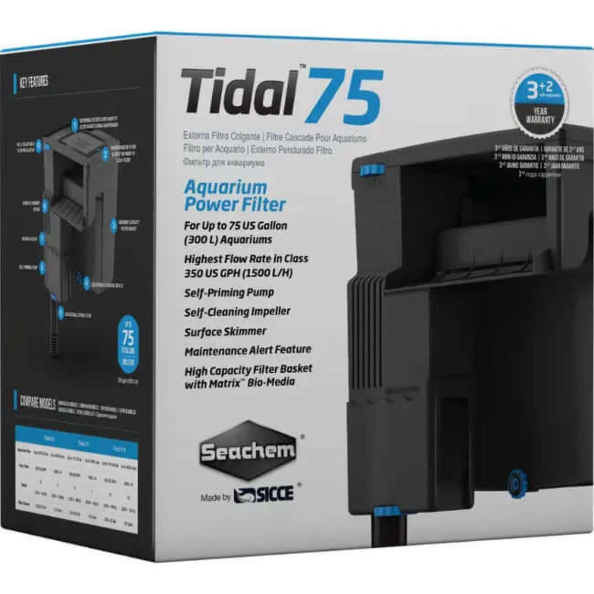 Power Tidal Gallon, Filter, Aquarium Seachem 35 Large