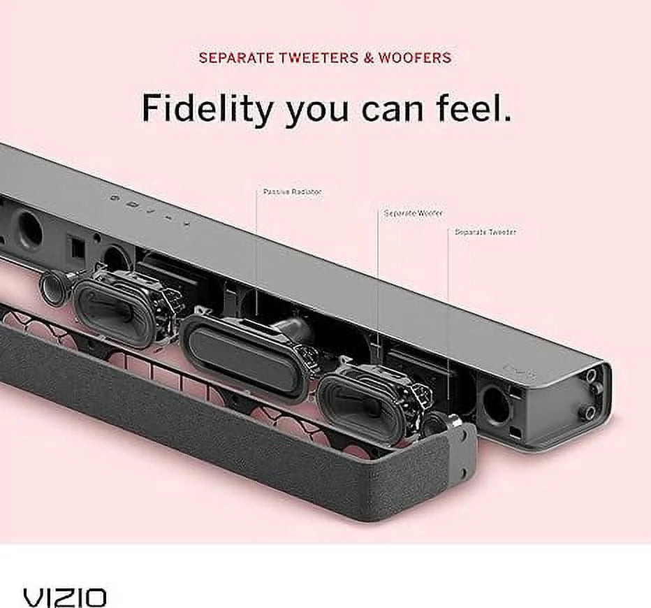 VIZIO Dolby DTS:X M-Series - Subwoofer Wireless Black Atmos Sound M215A Open 2.1 Box Bar