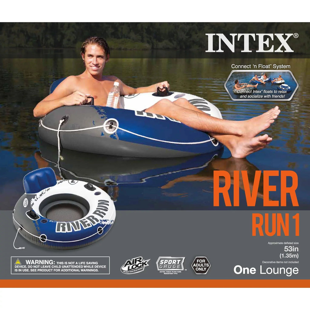 Intex w/ Pack) 2 River American Person Tube Flag Run Person (2 Float 1