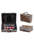 51pc Case Make Up Leopard w/ Set Beauty Premium Cosmetics Cameo Aluminum