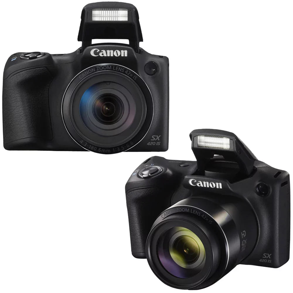 HD Equivalent) Optical 16GB Recording 1.2.3" Wi-Fi Black Video 20.0MP Built-In CCD 720p IS Zoom SX420 Lens Digital Camera 42x + Canon 24-1008mm Kit ISO PowerShot Accessory (35mm 1600