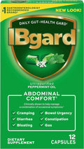 Syndrome First Peppermint Irritable Good IBgard 90mg Timers Bowel (IBS) Bloating Capsules Small Ultra Relief for Oil Purified 12 Box for Gas