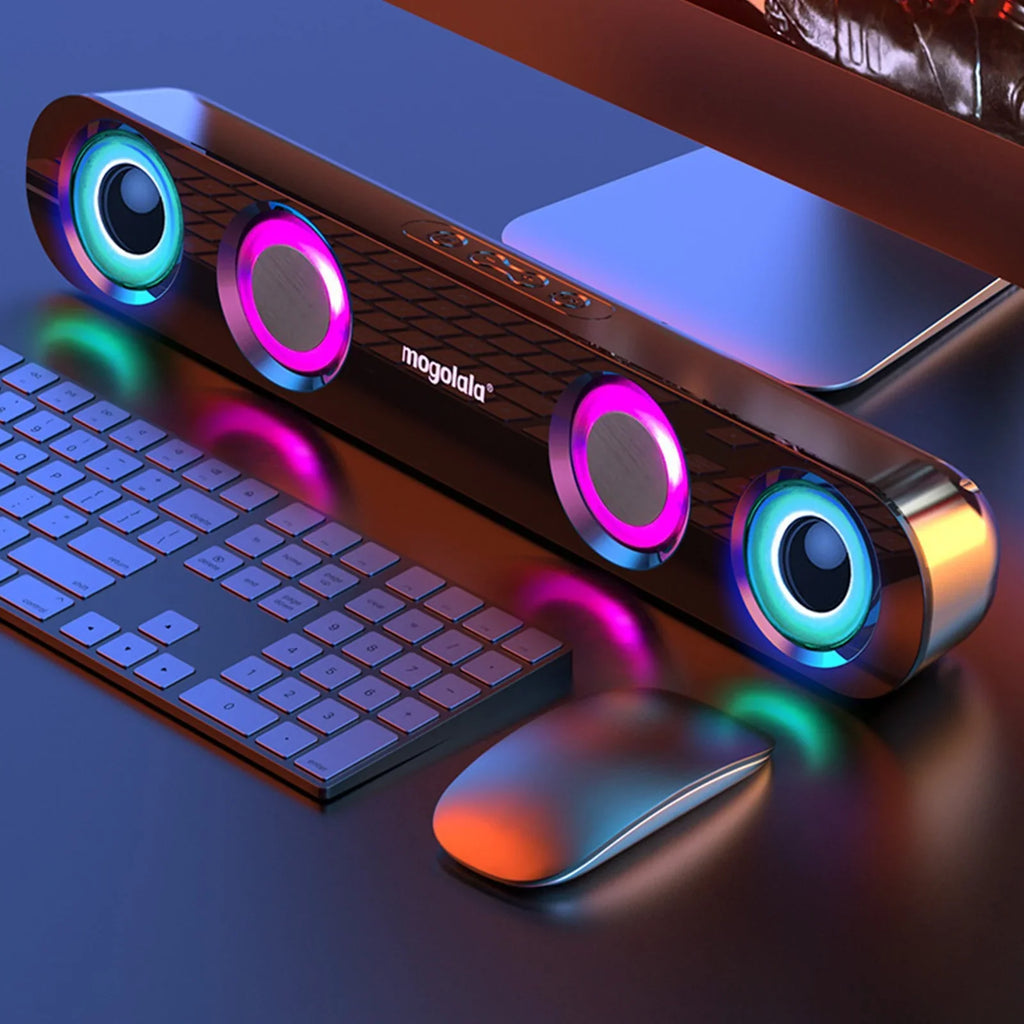 Bar Subwoofer Home Speaker Ersazi Long Bluetooth Video Clearance Strip Colorful Sound High Sound in Sound Speaker Tv Black Karaoke Adapter Dual Wireless Power Desktop