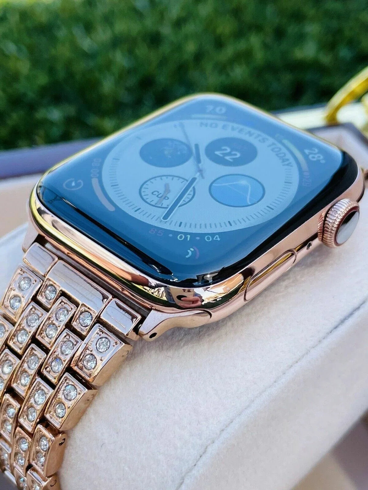 SERIES Band Steel 24K iWatch Rose Stainless 7 Rose Gold 45MM Custom Gold