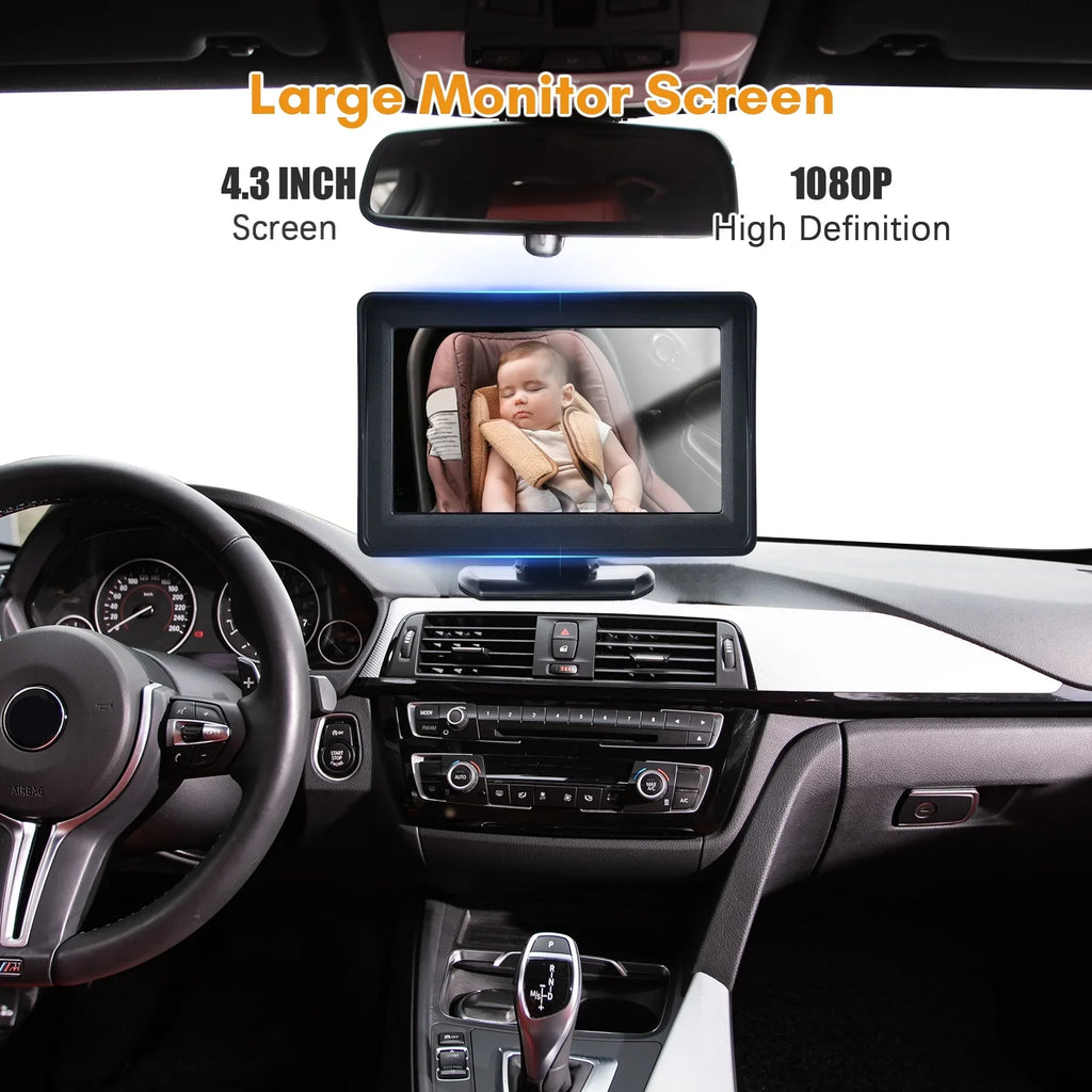 and View 150° Facing Seat Rear Wide Display Car Mirror HD Video Camera with Baby Anself 1080P for Invigilator