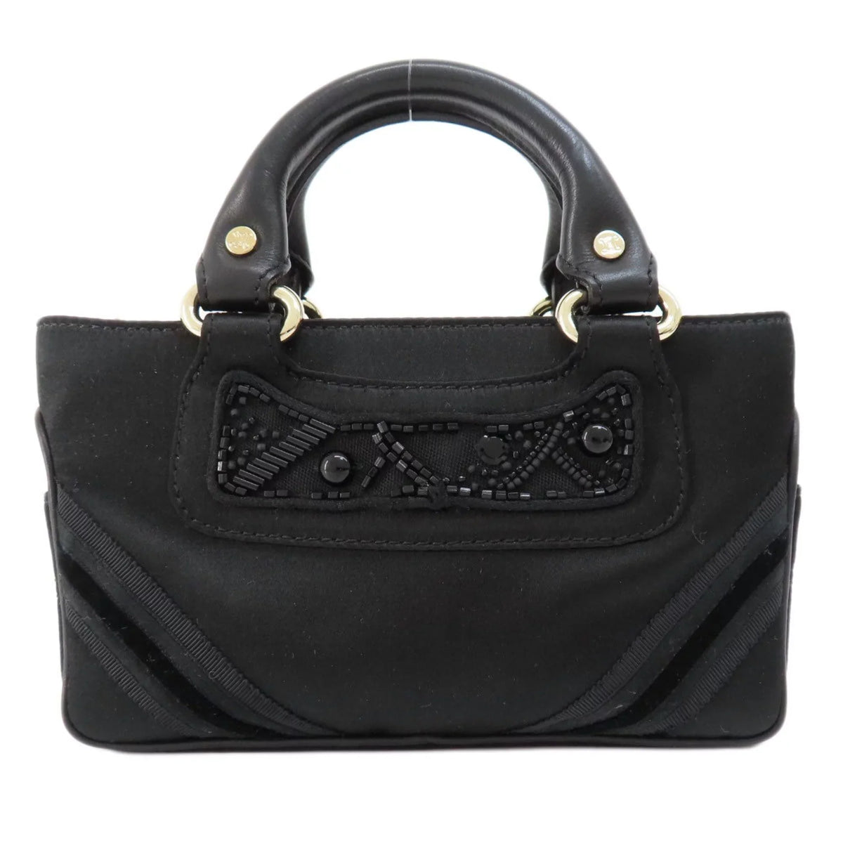 satin Pre-Owned CELINE boogie Celine handbag bag (Good) ladies