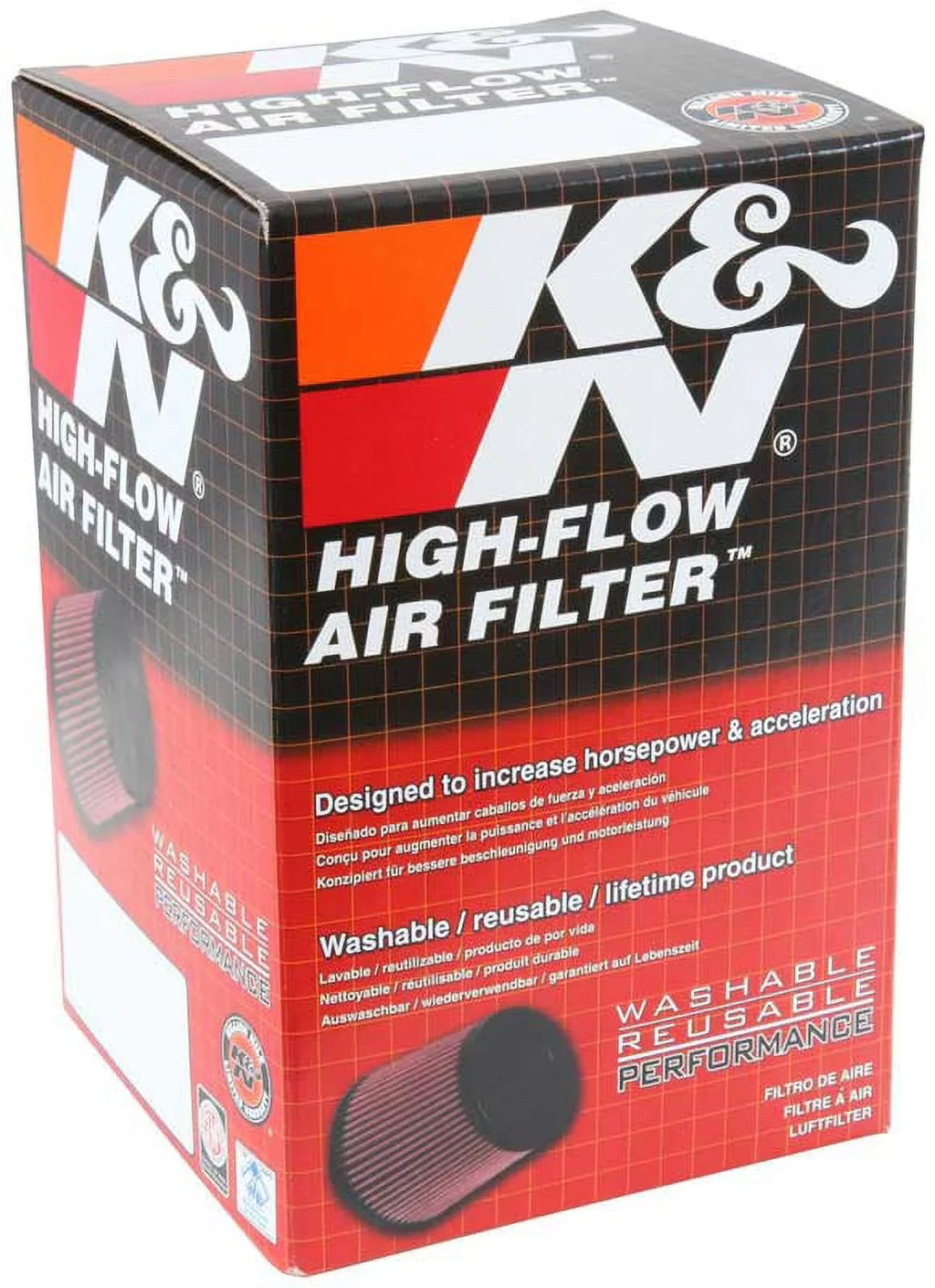 Duty: K&N Air Performance, E-3341 Heavy High Filter: Replacement Filter, Engine Premium, Industrial Washable,