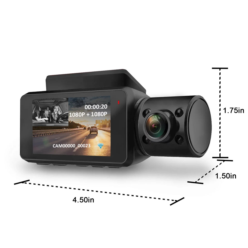 Rexing Dash and Cam Cabin Front V3 with Inside 1080P & Wi-Fi GPS