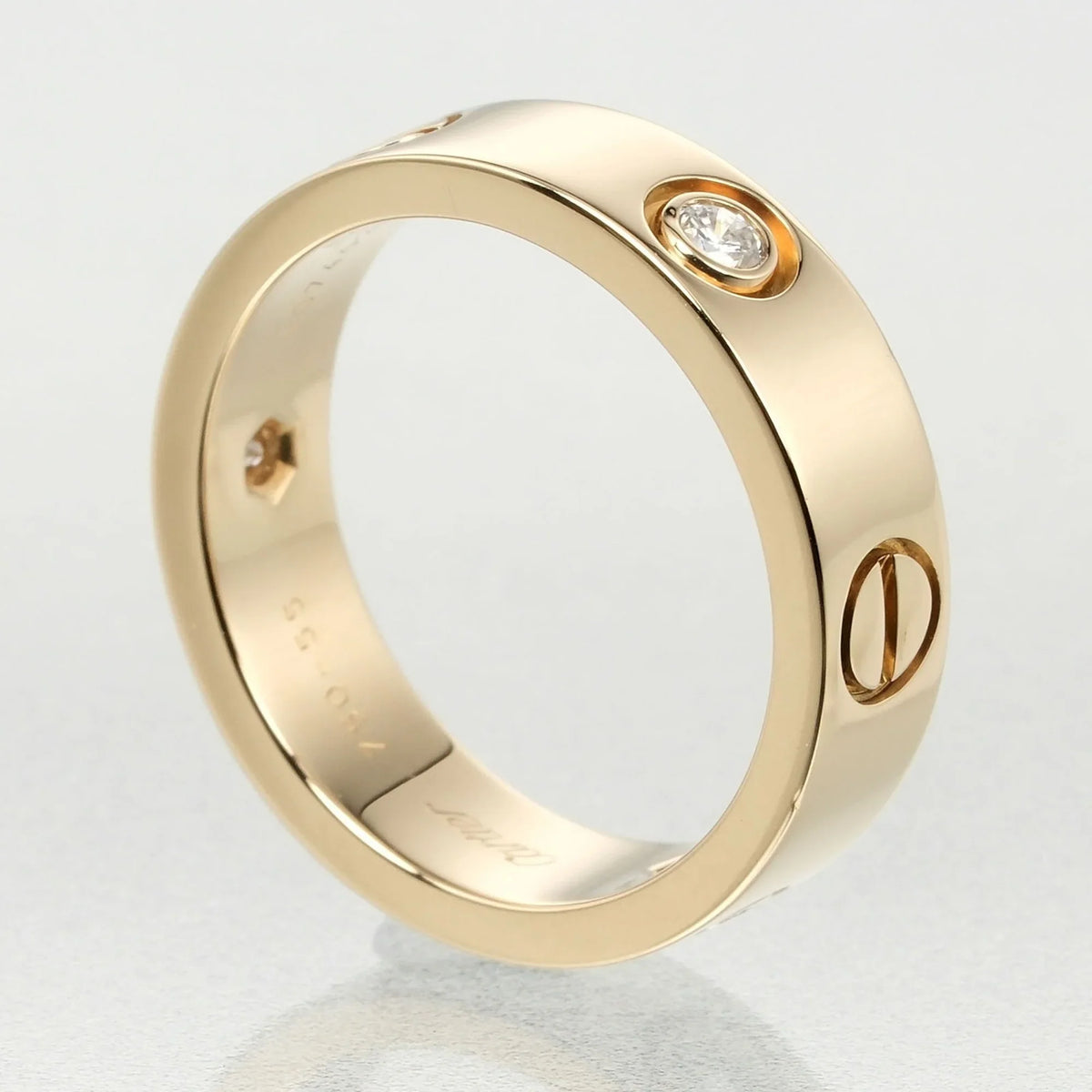 approx. 8.67g, Cartier diamond, ring, yellow dimension Pre-Owned (Good) K18 I132124019 half 3P, Love gold, 15