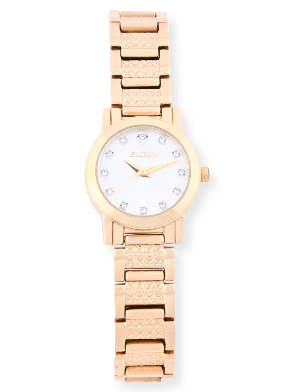 Set Stones Dial Gold and Elgin in with Female Adult Czech Watch MOP (EG180011ST) Bracelet and