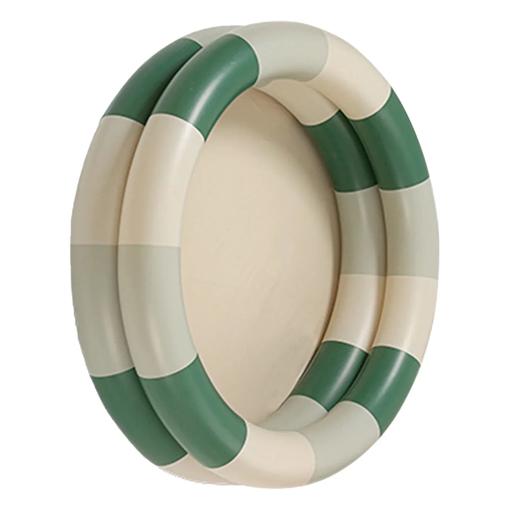 Stripe Swimming Pool Family Baby Retro Pool Cute Thickened Up liquid Pool Buumin Green design Blow Inflatable