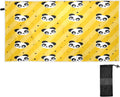Dry 31”X71” Towel Panda Quick Dot Towel, Multipurpose Towel Beach Shower Microfiber Bestwell Blanket, Bath Free Thin Pool Yellow Yoga Towel Oversized Polka Sand Lightweight Swim