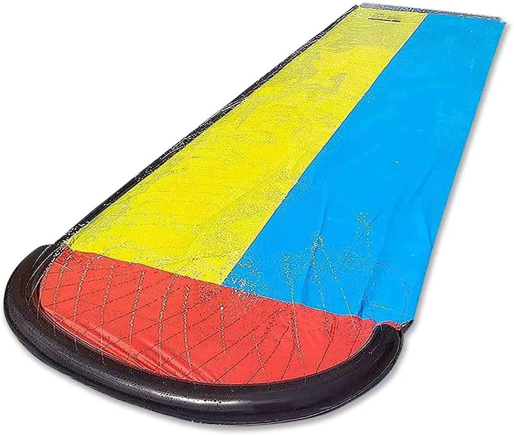 Narcisur Crash Dual Slide Lanes Two for 15.5ft Racing Backyard and liquid Pad Sprinklers, with Inflatable