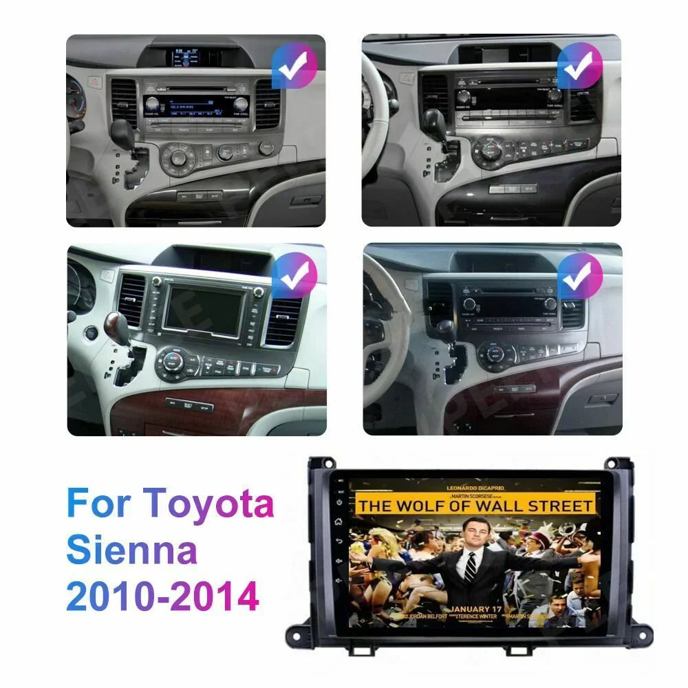 2011-2014 CarPlay Stereo Support Android Wireless Andriod Camera with Auto Toyota for Sienna JMANCE Backup Car 10