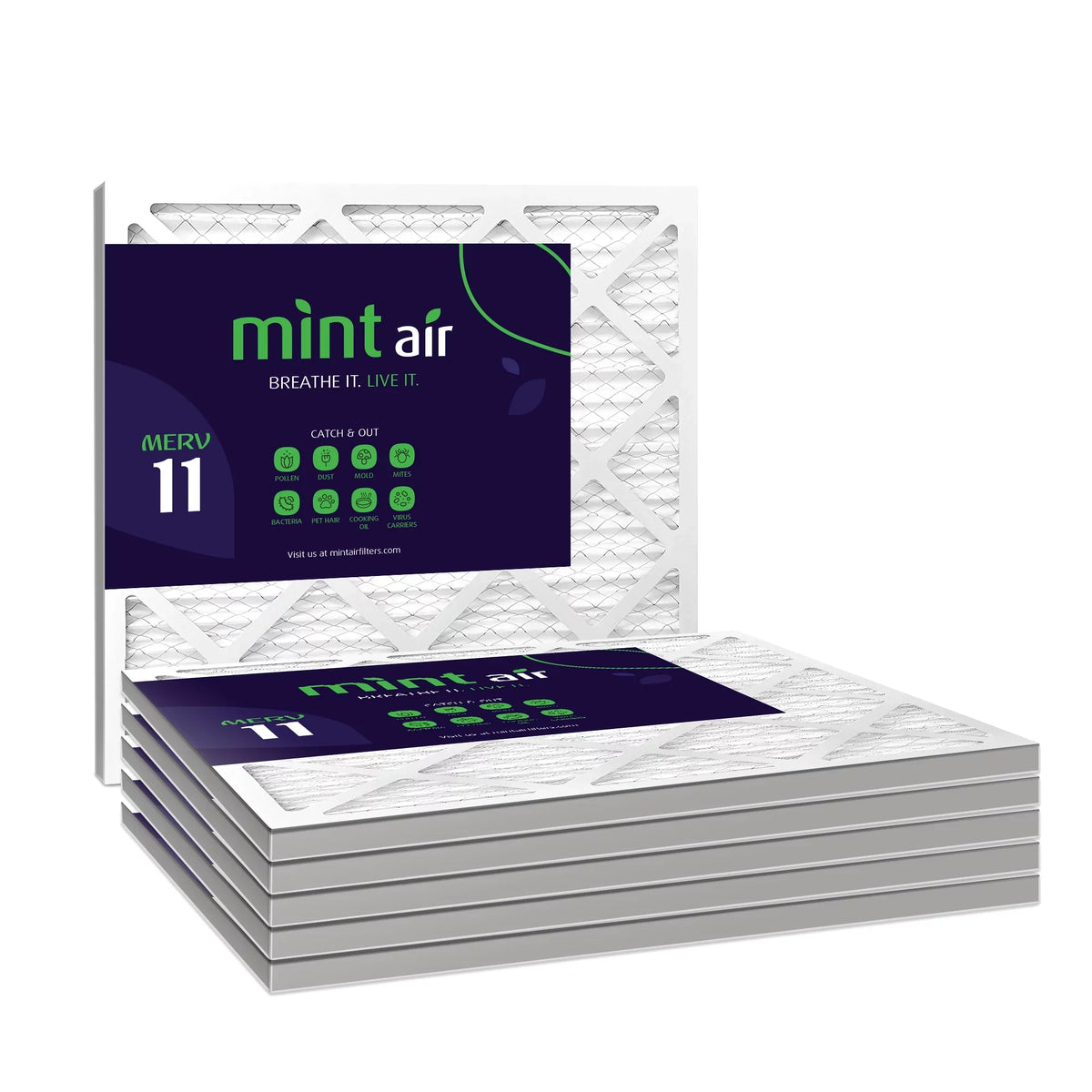 6-Pack 1000, Simply Air Filter, MERV Filter, Air 11, Filters, MPR AC Furnace 16x20x1