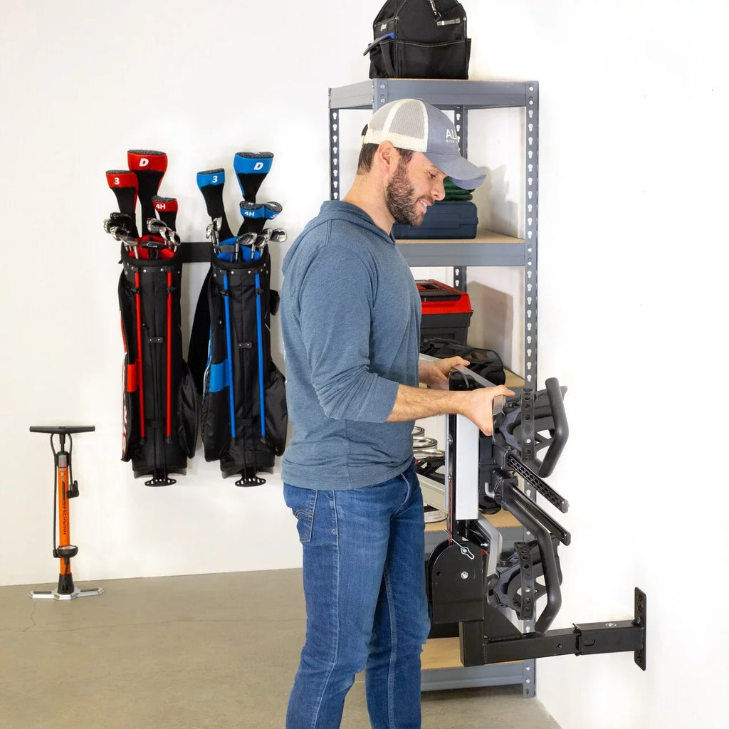 Max Organizer, Holds 175 Trailer lbs Bike Wall Duty Garage Hitch Mount, Heavy Storage, Hitch Steel, StoreYourBoard Hanging Receiver 2"