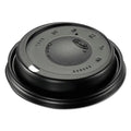 Cappuccino 16ELBLK Lids Dart - (1000/Carton) Black Plastic Sipper Dome