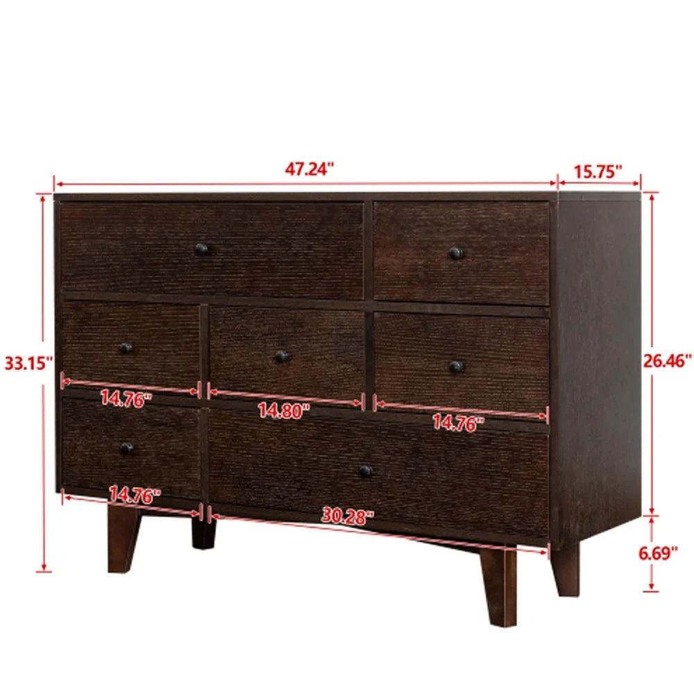 bar,buffet tableware console - Wood handle Solid server table spray-painted dresser cabinet drawer lockers, retro Auburn buffet round lockers