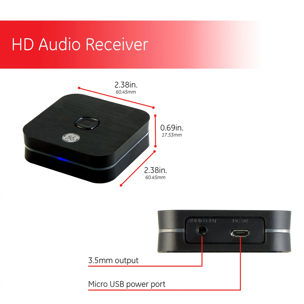 GE Audio Bluetooth Receiver, 33625 HD