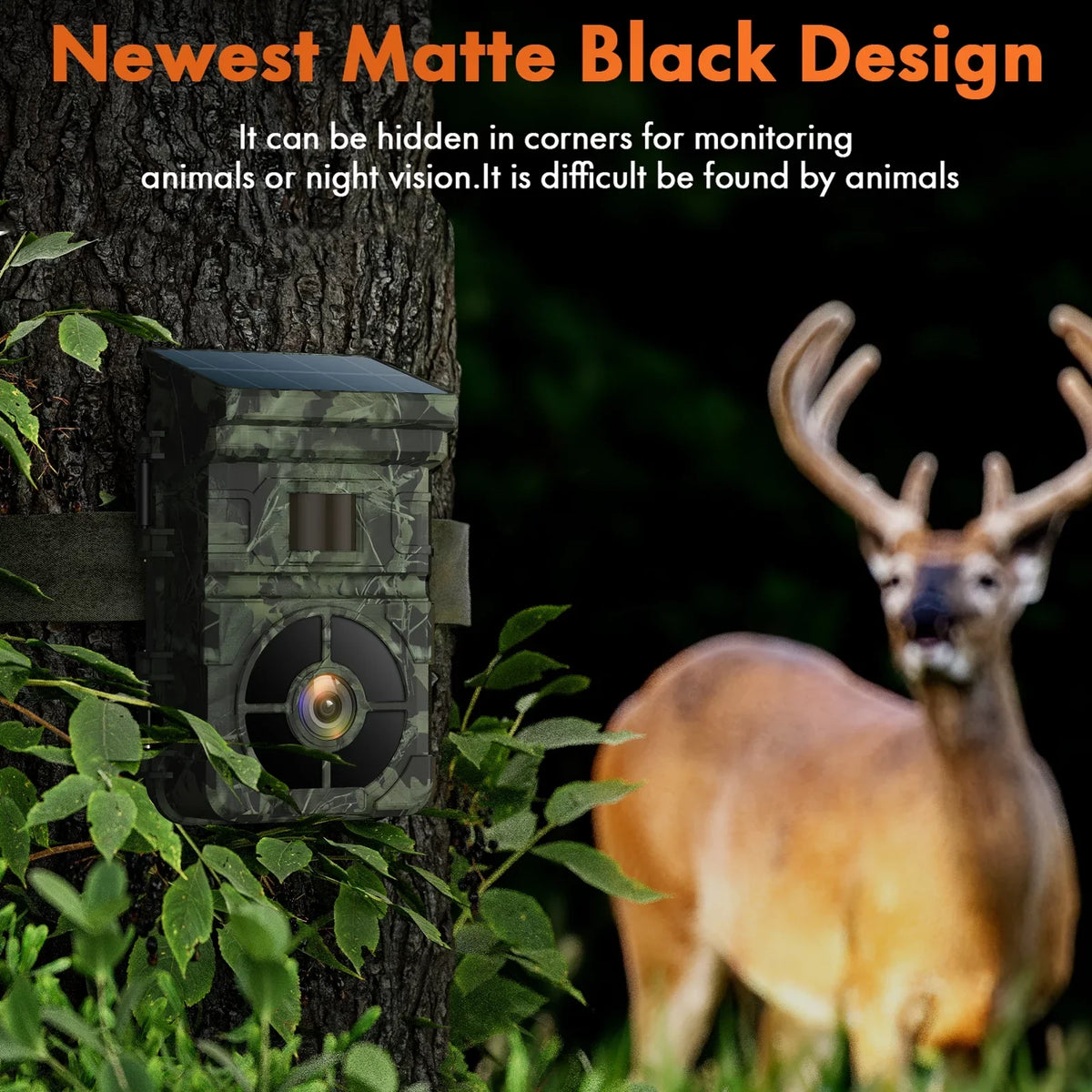 Rechargeable Hunting Card Night Camera CAMPARK IP66 Lithium 2.0" LCD 1080P Vision Cam 0.1s with 24MP Built-in SD Angle Speed Solar 2500mAh 120°Wide Trigger Game Battery Trail Camera Waterproof with