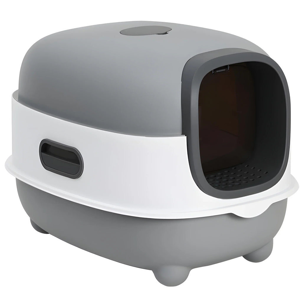 Box,Pets Litter Large Smelly Boxes,Odor Cat Litter Control,Jumbo Hooded,Gray,Door Isolate Enclosed Cat EOIVSH