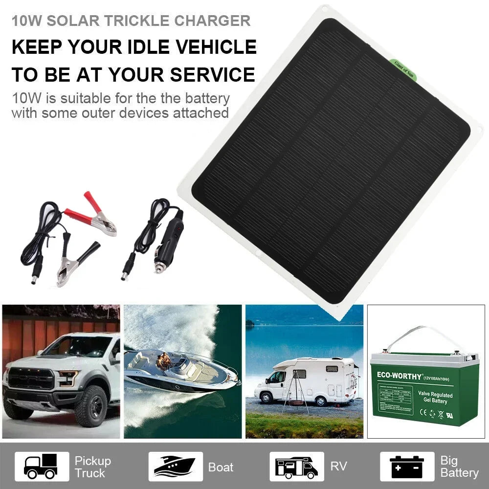 Solar with Charger Yachting Charging occkic Cars Monocrystalline 20W RV exterior Flexible Panels Charger for Clips 12V/5V Battery