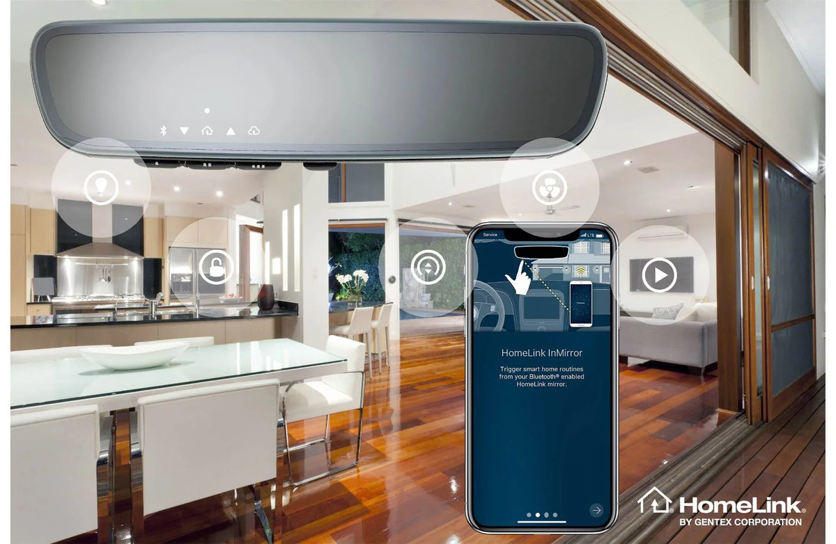 with Mirror Gentex Connect Frameless View Homelink ADVGENFLCHLN Rear Advent