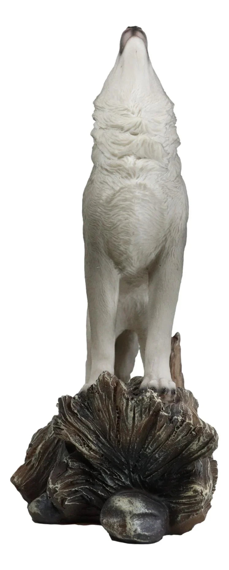 Of Large Gray Alpha 12"H Howling Statue Wolves Cries Decor Night Spirit Wolf The