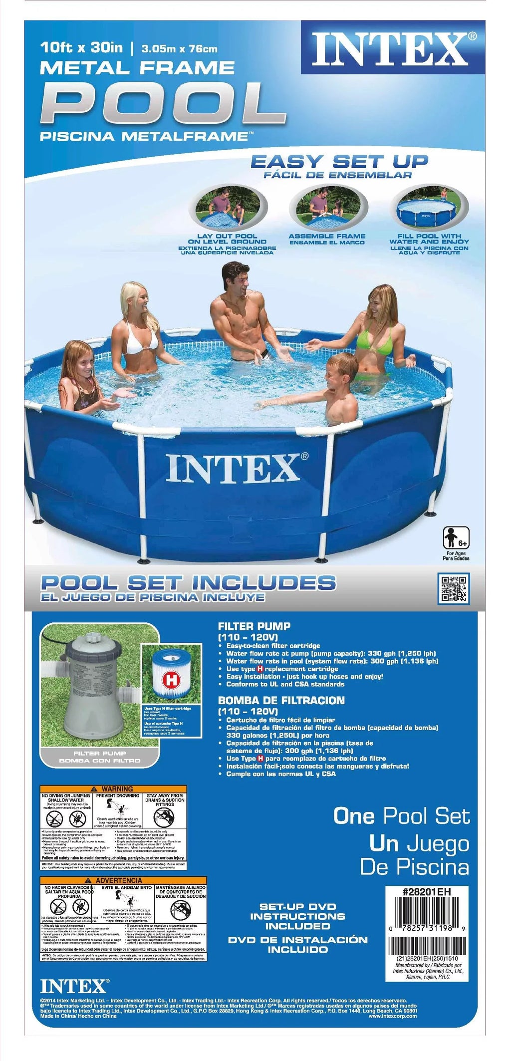 10ft B-VAC Swimming x 30in Pump Metal Kokido Vacuum Pool Filter Frame with Intex