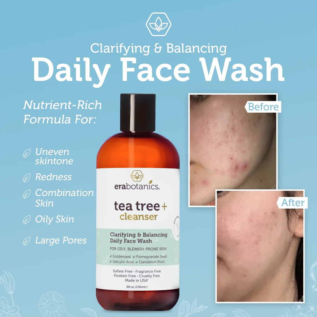Body and Oil Face Era Cleanser Tea Wash Tree 8oz Organics