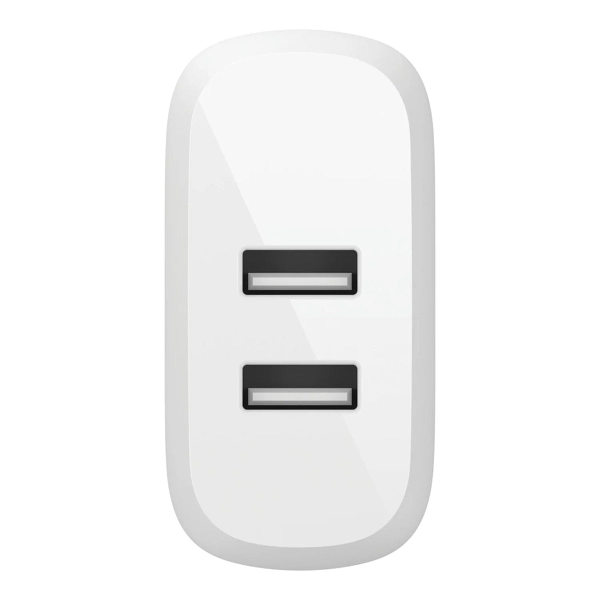 Belkin (24W) White for 8-Pin iPhone Charger USB Dual + Wall Cable -