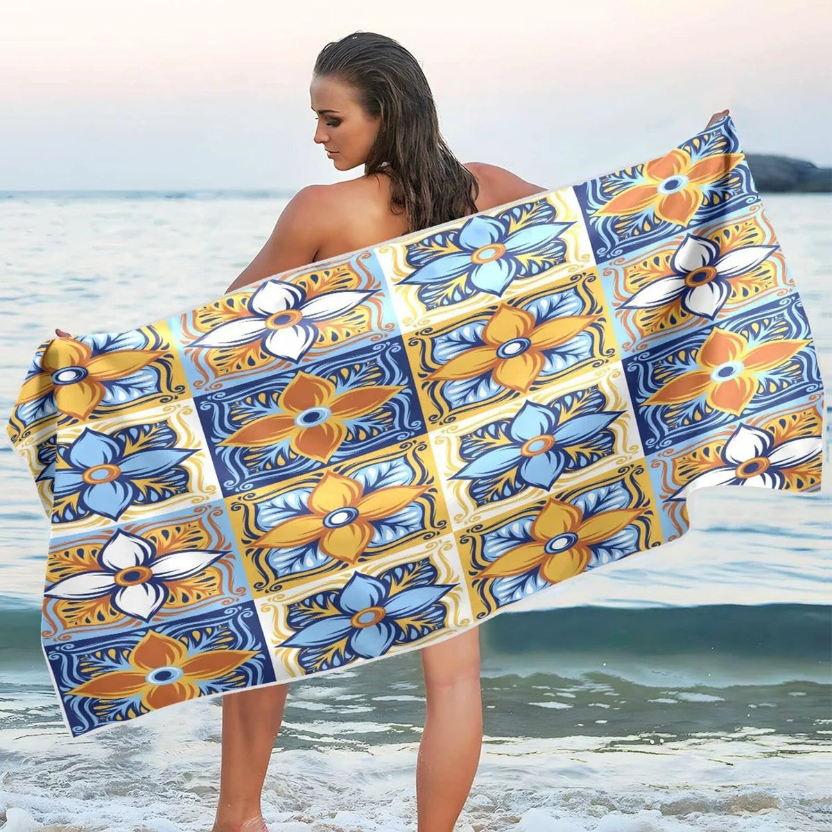 Blanket, Free Mexican Towel Towel, Bath Bestwell Oversized Yoga Pool Swim Multipurpose Thin Sand Talavera Towel 30”X60” Towel Shower Dry Lightweight Quick Microfiber Beach