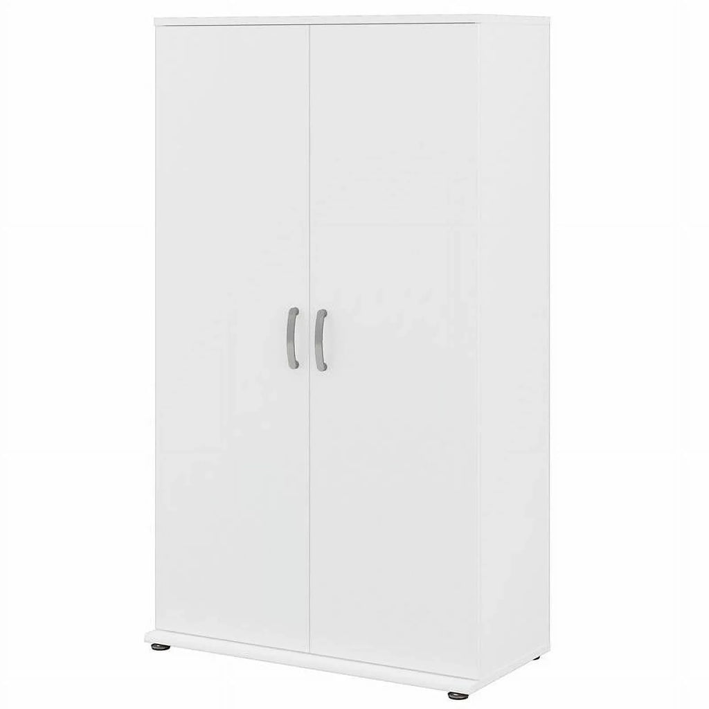 Row Cabinet Storage Engineered Tall in Wood - White Pemberly Garage